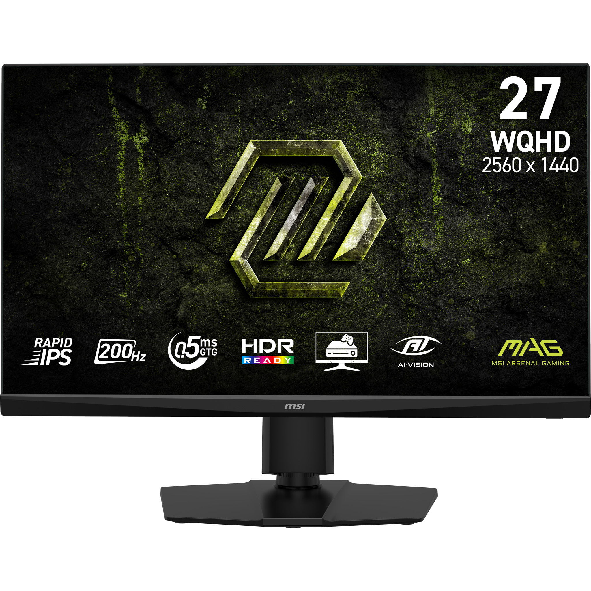 MSI 27" MAG 272QPF E20 Monitor - 2560x1440, QHD, LED, IPS, 200Hz, 0,5ms, FreeSync, G-Sync, Pivot, Gamer, Fekete