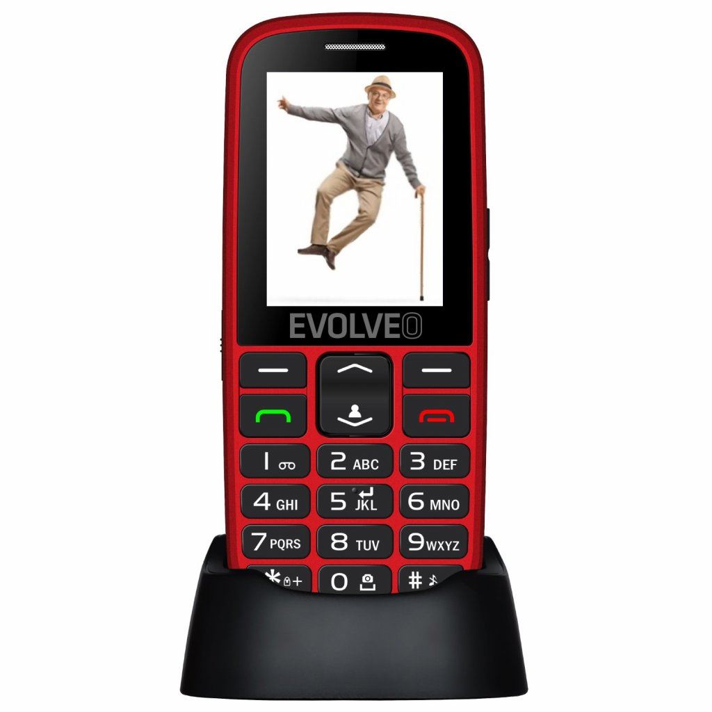 Evolveo EasyPhone EP-550-EGR mobiltelefon időseknek piros Evolveo EasyPhone EP-550-EGR mobiltelefon időseknek piros