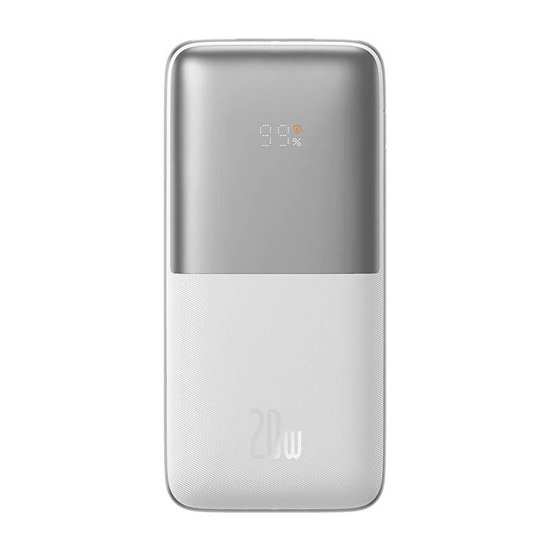 Baseus Bipow Pro Power Bank 10000mAh fehér-ezüst (PPBD040102)