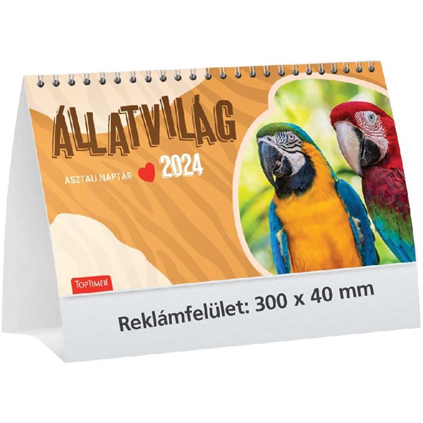 Kalendart 2025 T058 Állatvilág álló asztali naptár