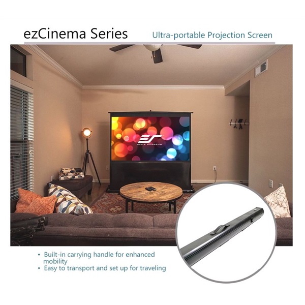 EliteScreens F60NWV  60" (4:3) hordozható manuális pull up vászon 122 x 91 cm  Fekete váz 