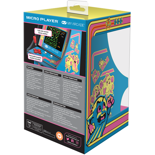 MY ARCADE Ms. Pac-Man Micro Player Hordozható