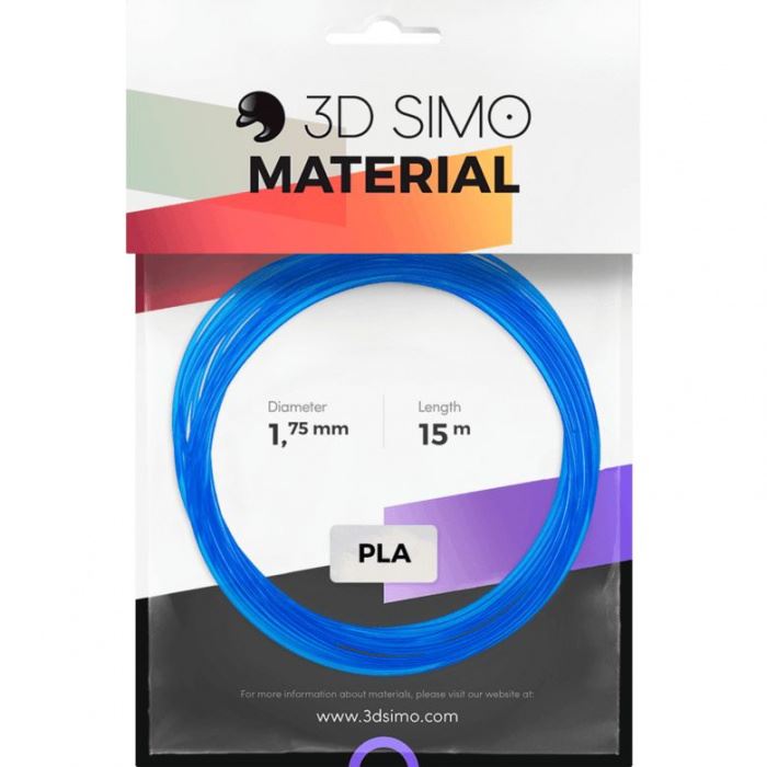 3D Simo PLA filament (MultiPro/KIT) 15m, áttetsző kék (G3D3014)