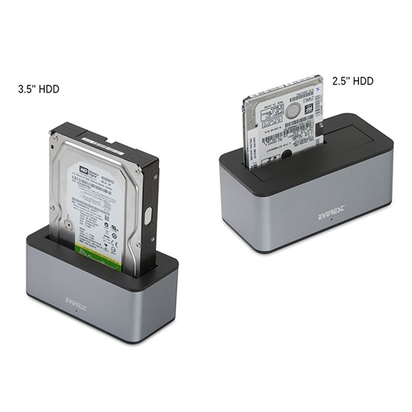 Everest   HD3-530  2,5"/3,5" HDD USB-A 3.0 HDD Dokkoló szürke 