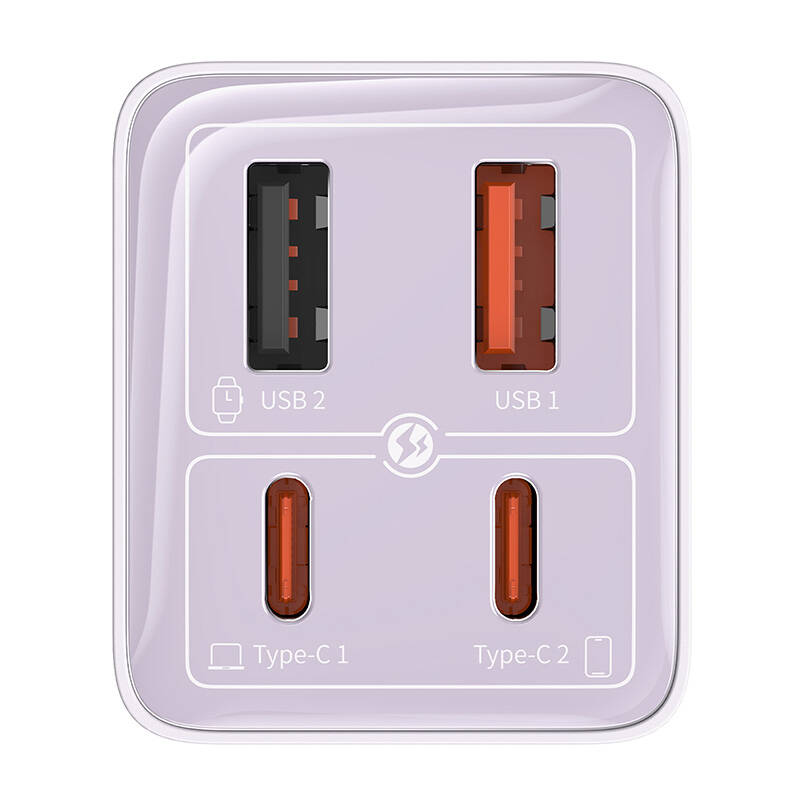 Baseus GAN6 Pro gyorstöltő, 2xUSB-C + 2xUSB, 65W