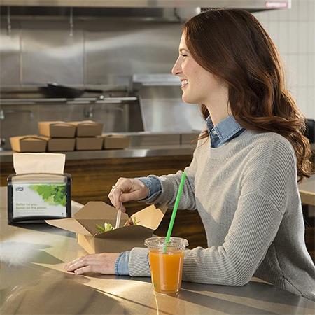 Szalvéta, adagolós, 1 rétegű, 21,3x33 cm, N4 rendszer, Advanced, TORK "Xpressnap®", natúr