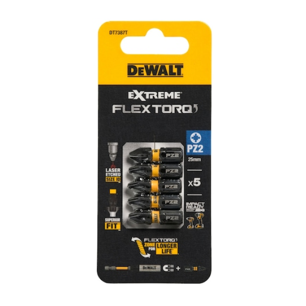 DEWALT csavarhúzó  25mm 5db  PZ2 FLRQ Bithegy