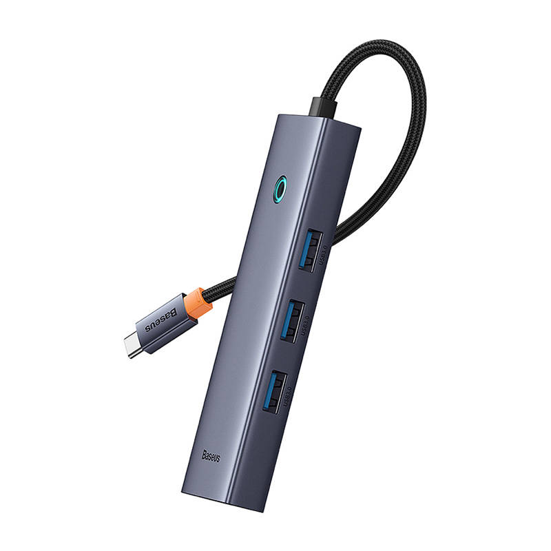 4in1 Hub Baseus UltraJoy USB-C do 3x USB 3.0 + RJ45 (space grey) 4in1 Hub Baseus UltraJoy USB-C do 3x USB 3.0 + RJ45 (space grey)