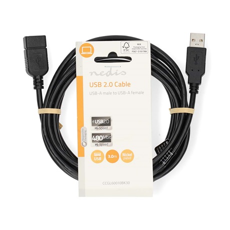 Nedis CCGL60010BK30 USB KÁBEL 3 M