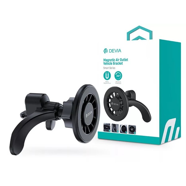 Devia ST111851 Smart Series szellőzőrácsba illeszthető mágneses fekete autós tartó Devia ST111851 Smart Series szellőzőrácsba illeszthető mágneses fekete autós tartó