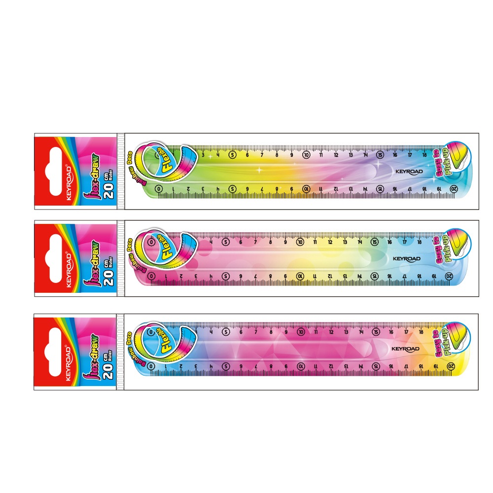 Keyroad Vonalzó 20 cm, flexibilis  Flex Draw színátmenetes (KR972276)