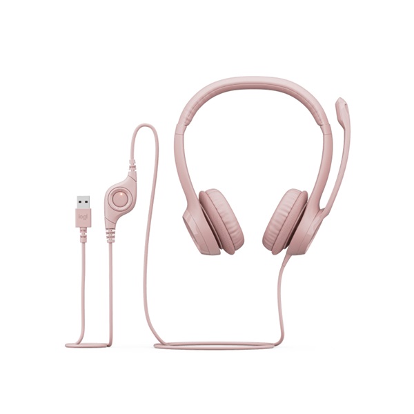 Logitech H390 sztereó headset rózsaszín (981-001281)