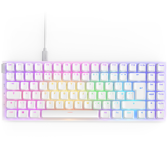  NZXT  KB-002NW-UK Function 2 MiniTKL billentyűzet  Fehér   UK layout 