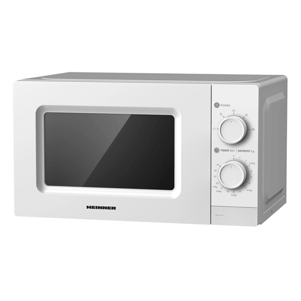 HEINNER HMW-MD20MWH Mikrohullámú sütő, 20L, olvasztás funkció, 700W, Fehér