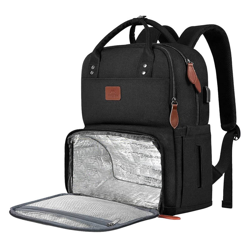 Matein 1162 15.6'' USB Laptop hátizsák / ebéd táska Fekete