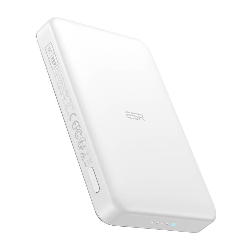 ESR Qi2 MagSlim 10000 mAh mágneses powerbank Fehér 
