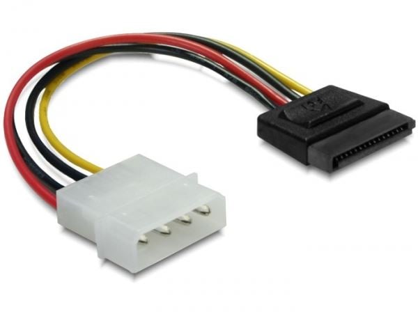 Delock 60112 Molex > SATA tápkábel 6cm