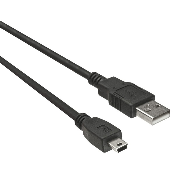 PremiumCord Kábel USB 2.0 A - Mini B USB (5pin),   5m , fekete (KU2M5A)