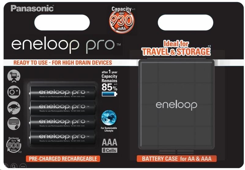 Panasonic Eneloop Pro 1.2V AAA 930mAh akku 4db (BK-4HCDEC4BE) Panasonic Eneloop Pro 1.2V AAA 930mAh akku 4db (BK-4HCDEC4BE)