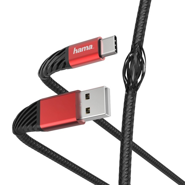 Hama 201540 FIC E3 EXTREME 1,5m Type-C fekete/piros adat- és töltőkábel Hama 201540 FIC E3 EXTREME 1,5m Type-C fekete/piros adat- és töltőkábel