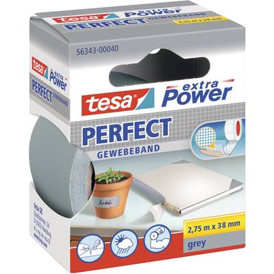 Szövetbetétes ragasztószalag, szürke, 2,75 m x 38 mm, tesa® extra Power Szövetbetétes ragasztószalag, szürke, 2,75 m x 38 mm, tesa® extra Power