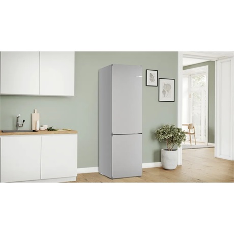 Bosch KGN392LAG Alulfagyasztós hűtőszekrény, A energiaosztály, Szálcsiszolt acél színű