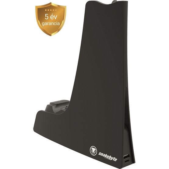 snakebyte SB918636 DUAL CHARGE & HEADSET STAND 5 fejhallgató állvány és kontroller töltő fekete snakebyte SB918636 DUAL CHARGE & HEADSET STAND 5 fejhallgató állvány és kontroller töltő fekete