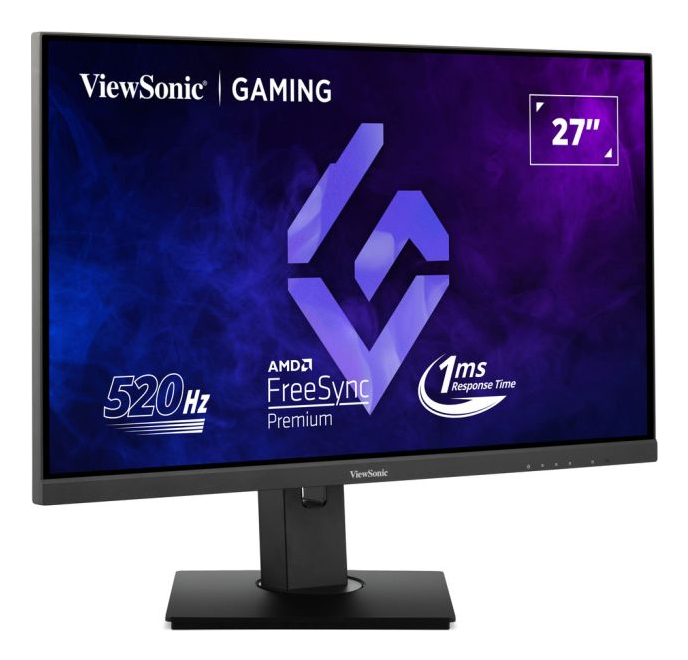 ViewSonic 27"  XG2737 Monitor - 1920x1080, Full HD, LED, IPS, 520Hz, 1ms, Hangszóró, FreeSync, G-Sync, Pivot, Gamer, Fekete