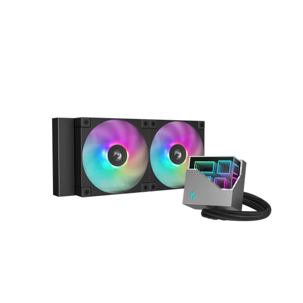 DeepCool CPU Water Cooler LT240 ARGB max 19dB max. 145,86 m3/h 2x12cm DeepCool CPU Water Cooler LT240 ARGB max 19dB max. 145,86 m3/h 2x12cm