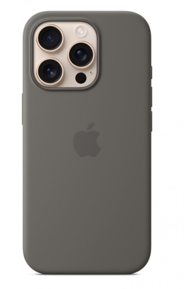Apple iPhone 16 Pro MagSafe rögzítésű szilikontok, kőszürke