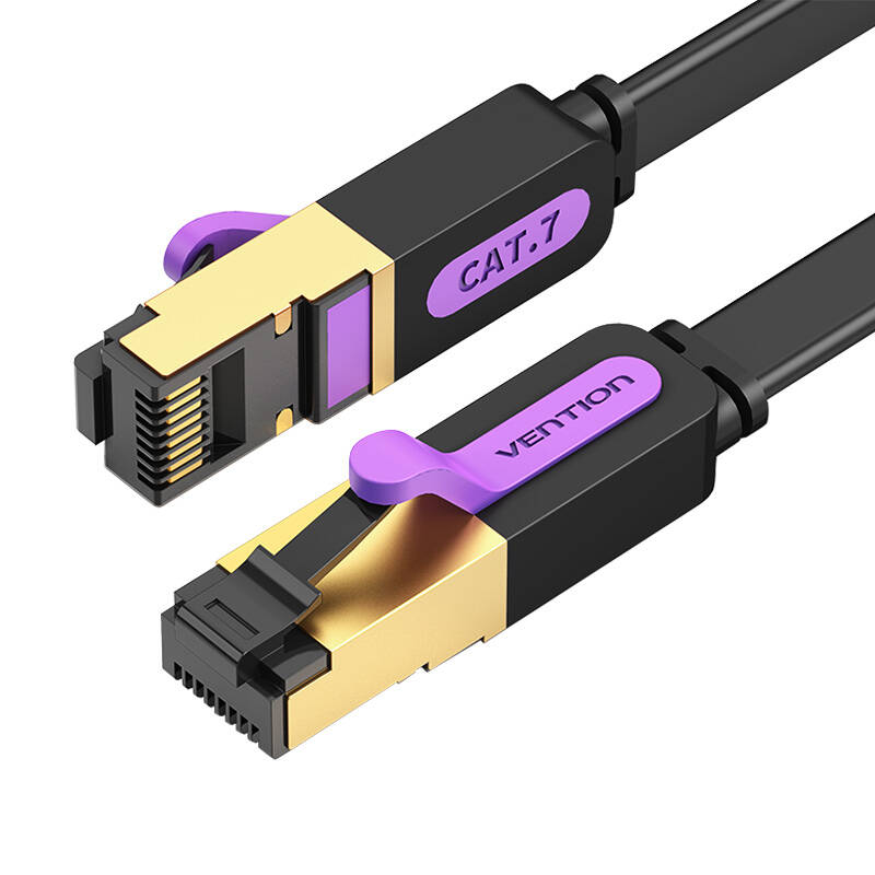 Flat UTP Category 7 Network Cable Vention ICABN 15m Black Flat UTP Category 7 Network Cable Vention ICABN 15m Black