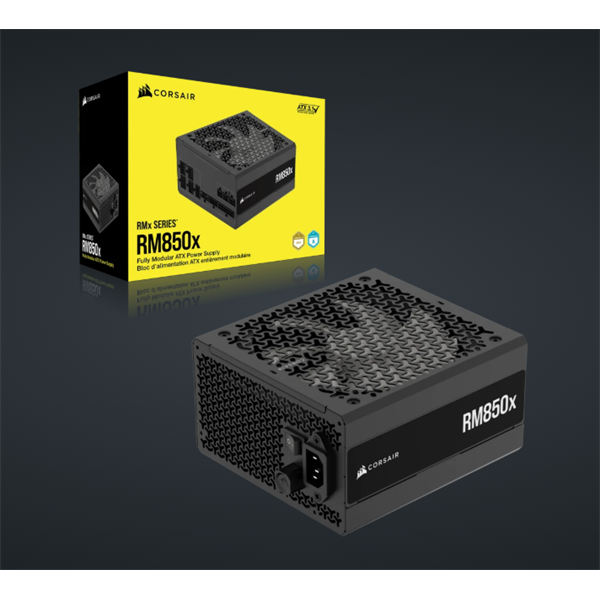 CORSAIR Moduláris RM850x 850W ATX 3.1 PCIe 5.1 14cm Cybenetics Gold Tápegység 