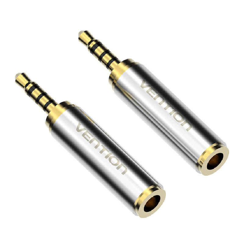 audio adapter, Vention VAB-S02, 3.5mm (female) to mini jack 2.5mm (male), (gold) audio adapter, Vention VAB-S02, 3.5mm (female) to mini jack 2.5mm (male), (gold)