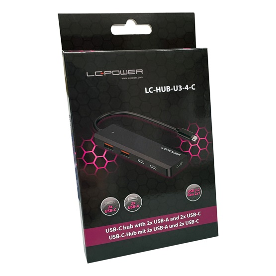 LC Power LC-HUB-U3-4-C 4 port USB 3.2 USB 