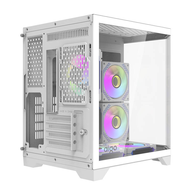 Darkflash FT350 számítógépház + 5 ARGB ventilátor Fehér 