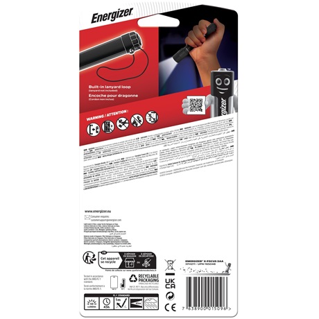 LED Mini zseblámpa Energizer X-Focus 2AA 37 lm fekete LED Mini zseblámpa Energizer X-Focus 2AA 37 lm fekete