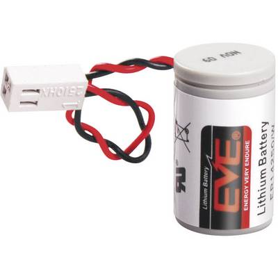 1/2 AA lítium elem, kábellel, 3,6V 1200 mAh, 16 x 28 mm, EVE ER14250W 1/2 AA lítium elem, kábellel, 3,6V 1200 mAh, 16 x 28 mm, EVE ER14250W
