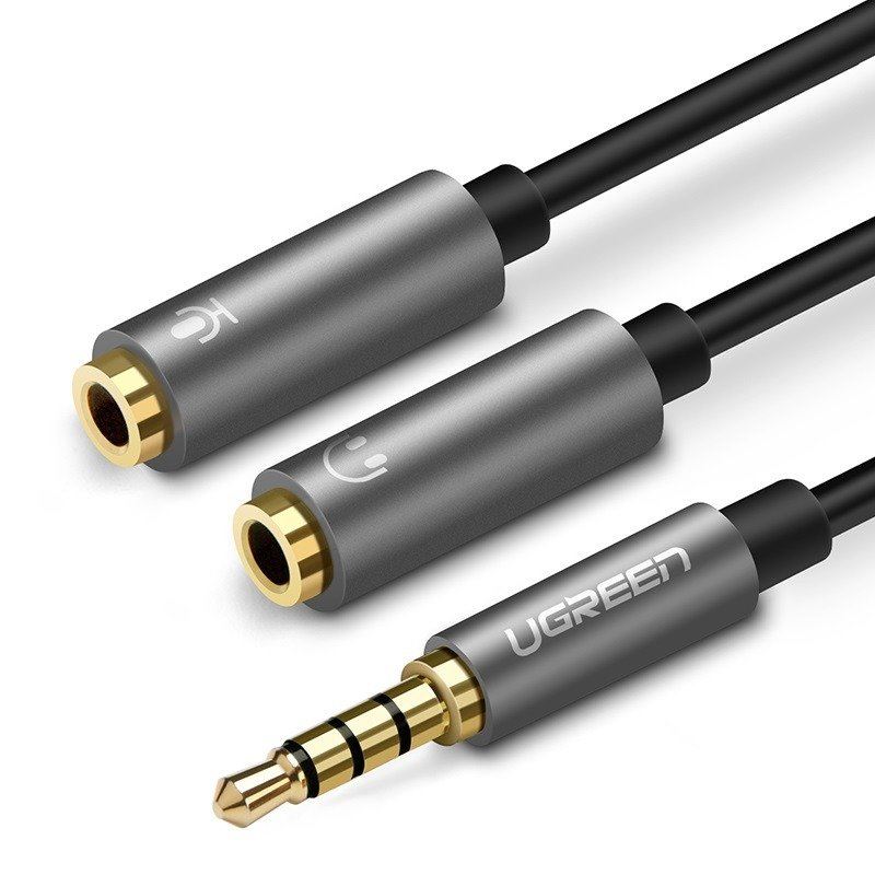 UGREEN AUX audio elosztó mini jack kábel 3,5mm fejhallgatóhoz és mikrofonhoz 20cm (30619) UGREEN AUX audio elosztó mini jack kábel 3,5mm fejhallgatóhoz és mikrofonhoz 20cm (30619)