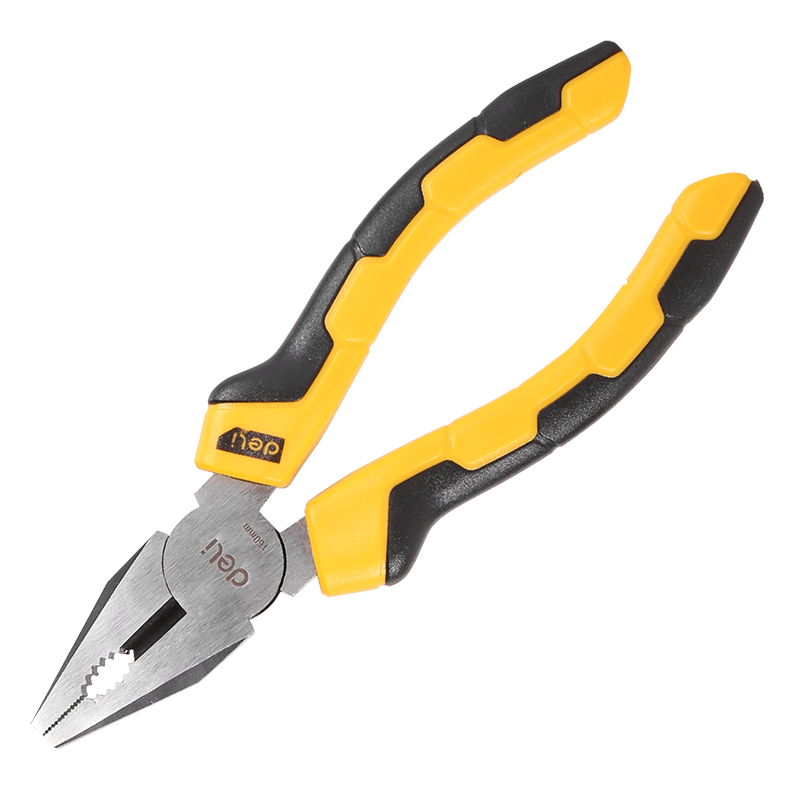 Deli Tools EDL2006 kombinált fogó 6" (sárga)