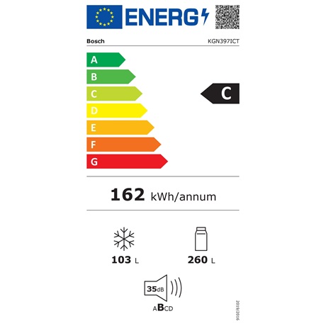 Bosch KGN397ICT Alulfagyasztós hűtőszekrény