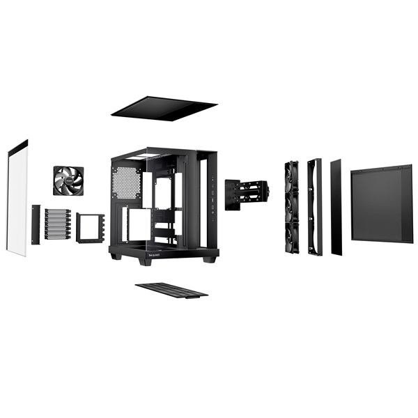 Be Quiet! Számítógépház - LIGHT BASE 500 Black (ATX, edzett üveg oldallap, fekete)