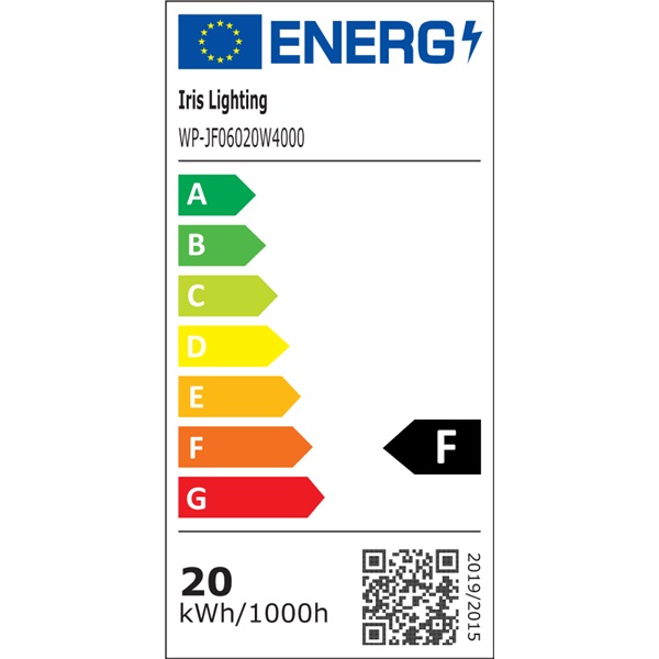 Iris Lighting JF60 integrált LED-es por-és páramentes lámpatest 20W (WP-JF06020W4000)