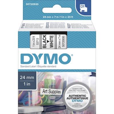 DYMO feliratozószalag D1, 24mm, fehér/fekete, S0720930