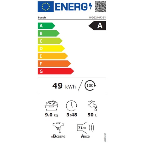 Bosch WGG244F3BY MOSÓGÉP ELÖLTÖLTŐS