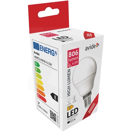 Avide ABMG14WW-6.5W LED GLOBE IZZÓ MINI G45 6.5W E14 WW 3000K Avide ABMG14WW-6.5W LED GLOBE IZZÓ MINI G45 6.5W E14 WW 3000K