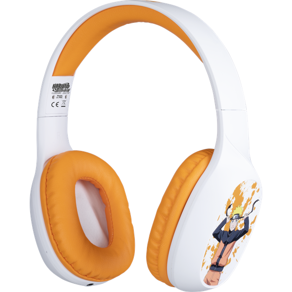 KONIX - NARUTO "Naruto" 2.0 Fejhallgató Vezeték Nélküli Bluetooth Gaming Stereo Fehér-mintás