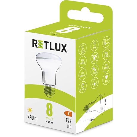 Retlux RLL 465 LED IZZÓ R63 E27 SPOT 8W WW