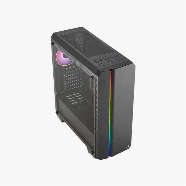 Aerocool Genesis ARGB (Genesis-A-BK-v2) táp nélküli ablakos ház fekete (ACCM-PV40112.11)