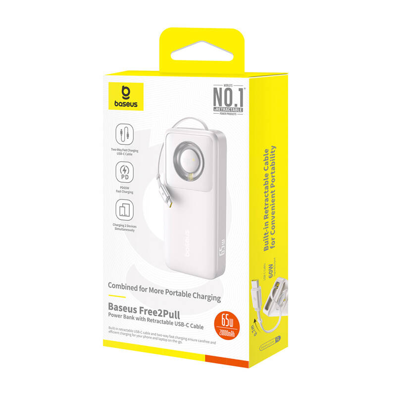 Baseus OS Free2Pull 20000mAh 65W Powerbank + kábel