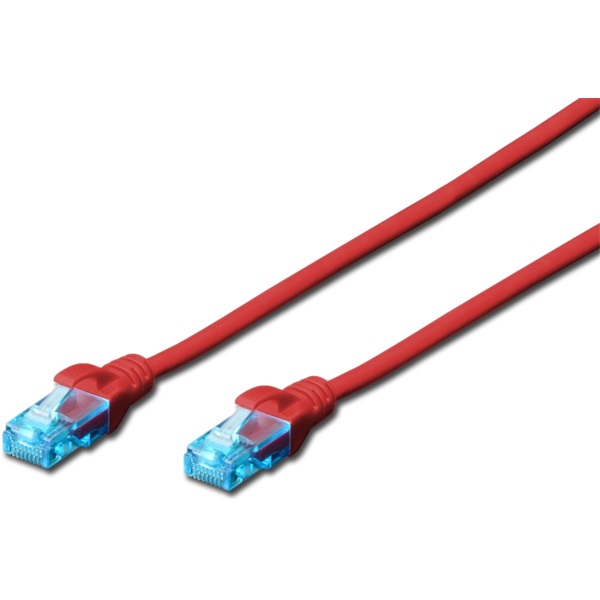 DIGITUS CAT5e U/UTP PVC 2m piros patch kábel DIGITUS CAT5e U/UTP PVC 2m piros patch kábel